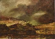 Rembrandt Peale Stadt auf einem Hogel bei sturmischem Wetter oil painting picture wholesale